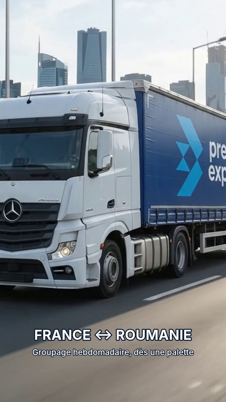 Vidéo de présentation Premium Express : camion sur la ligne France – Roumanie